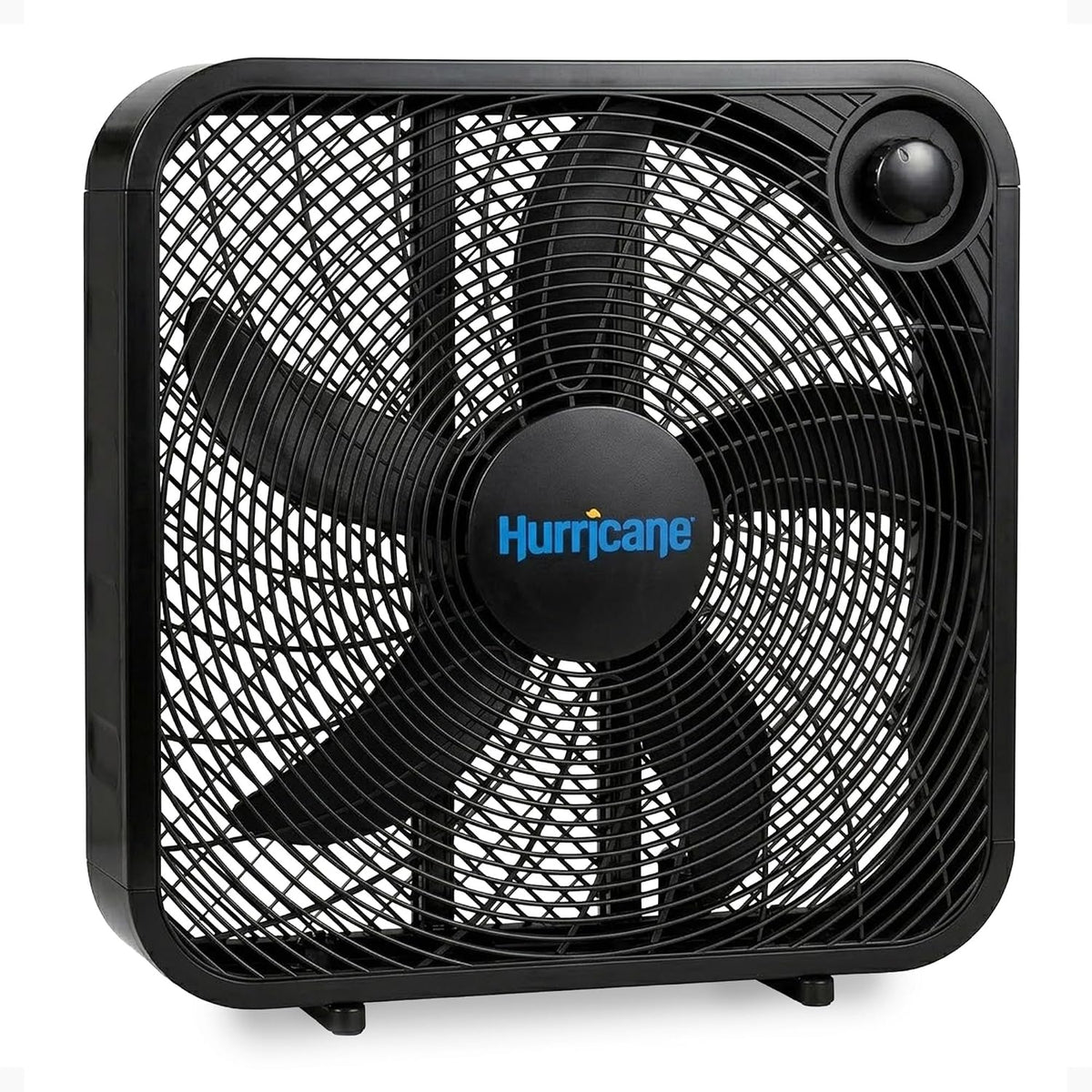 Hurricane Classic Floor Box Fan with 3 Speed Settings, Black - 20in