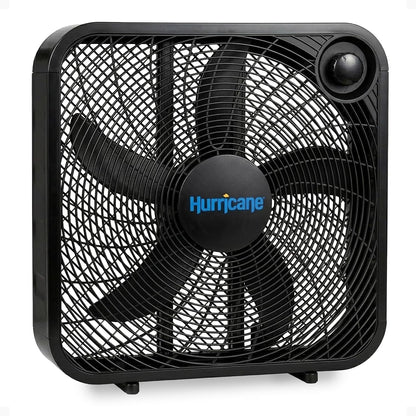Hurricane Classic Floor Box Fan with 3 Speed Settings, Black - 20in
