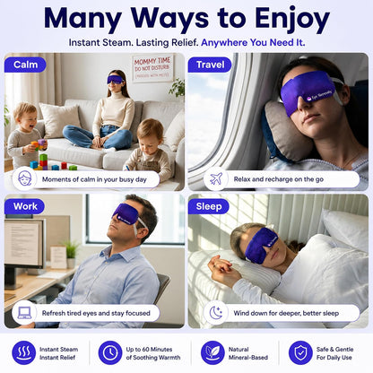 Eye Serenity Steam Eye Mask, Heated Eye Mask Fast Relief for Stye Unscented