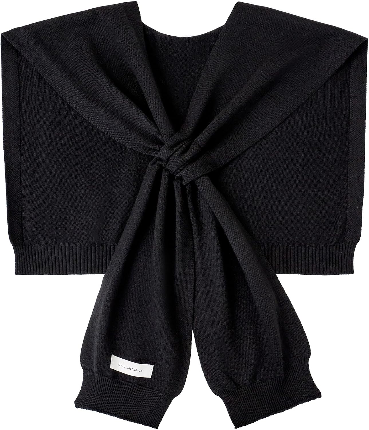 WaJuemy Women's Sweater Shawl Wraps Sleeves Knitted Collar Sweater Scarf Top Casual Lightweight Shoulder Cape Accessories
