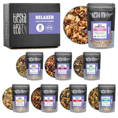Tiesta Tea - Top 8 Favorites Sampler Set, Loose Leaf, Up to 80 Cups | High to No Caffeine, Hot & Iced, Tea Variety Pack with Green, Herbal, & Black, 8 Sample Pouches