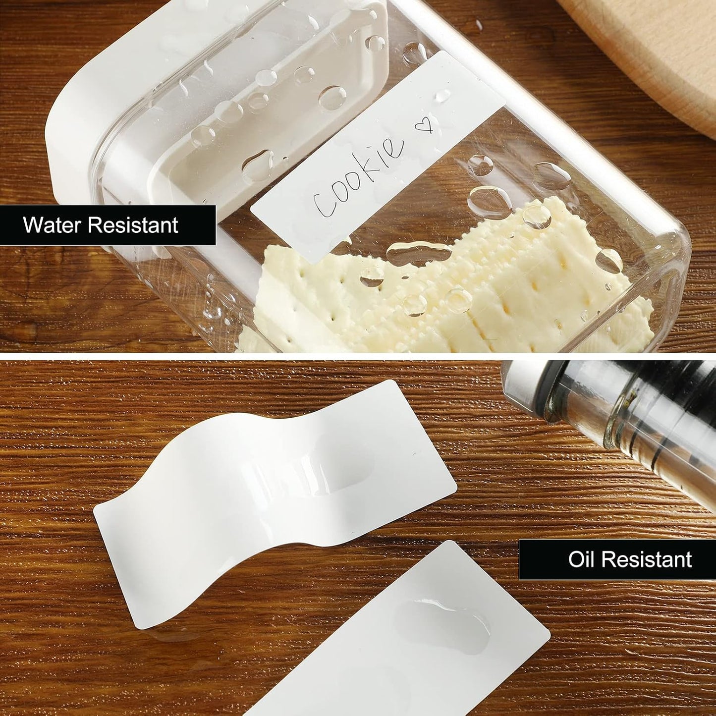 Leinuosen 1 x 3 Inch Removable Freezer Labels, Waterproof Oil & Tear Resistant Blank Food Storage Stickers with Perforation Line for Refrigerator Containers, Jars & Meal Prep Organization(300 Pieces)