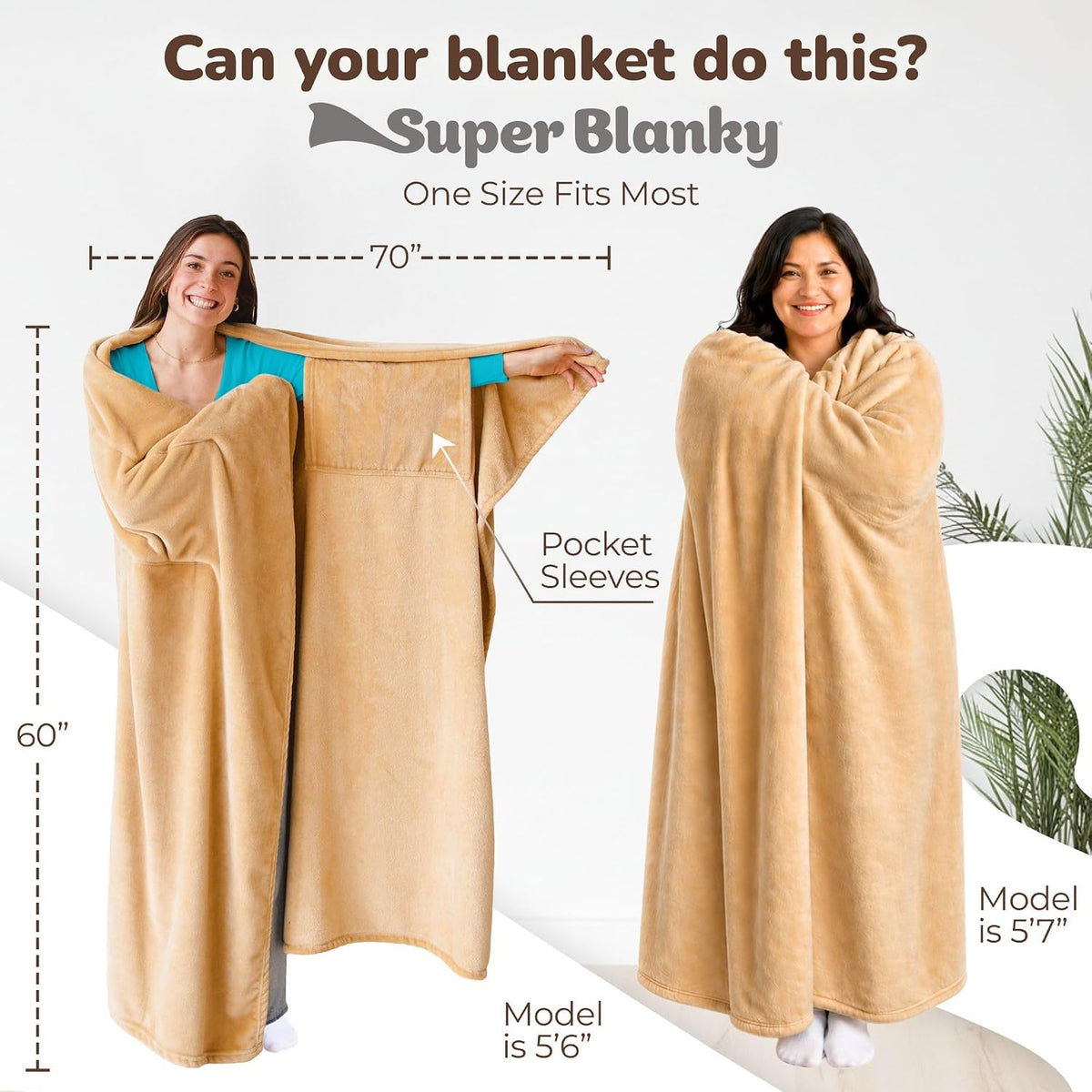 Super Blanky Wearable Blankets for Women & Men, Dorm Room Essentials, Gift for Her, Gifts for Women, Wife Birthday Gift Ideas