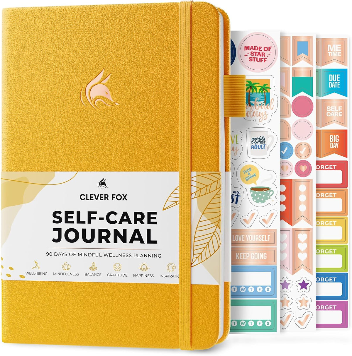 Clever Fox Self-Care Journal for Women, Daily Planner 5.8x8.3 Mystic blue