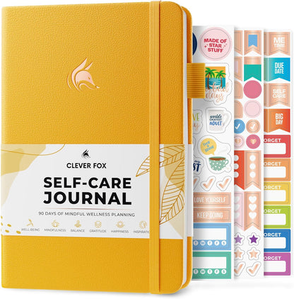 Clever Fox Self-Care Journal for Women, Daily Planner 5.8x8.3 Mystic blue