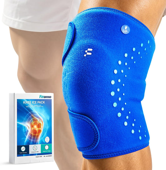 Knee Ice Pack Wrap, Long-Lasting Cold Compression for Knee Pain Relief | Thickened Gel, Stays Cold Longer, Soft After Freezing, Adjustable Fit, No Slip, Full Wrap cooling, Reusable Cold Hot Therapy