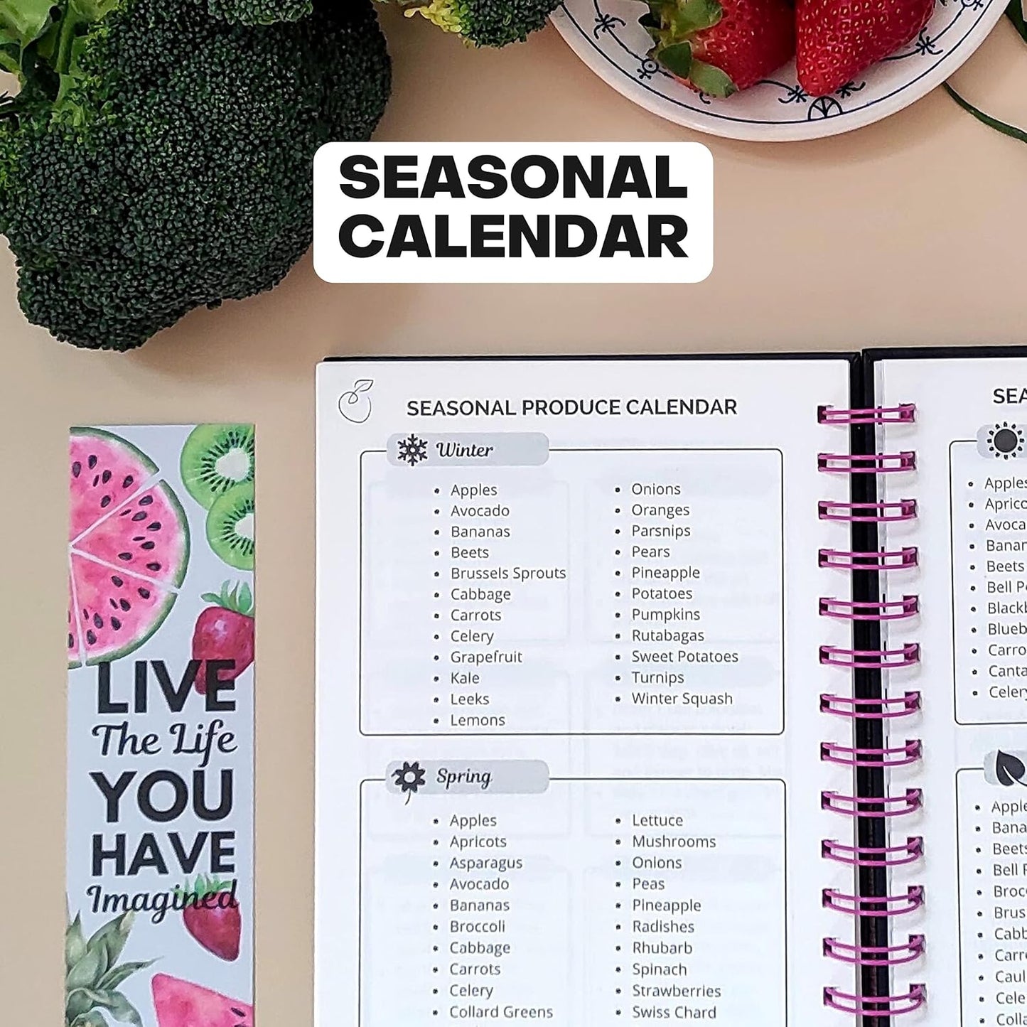 Life & Apples Weekly Meal Planner Notebook with Grocery List, Forest | Meal Planning Notebook, Meal Prep Journal and Food Planner to Organize a Weekly Menu, Grocery List and Family Meals