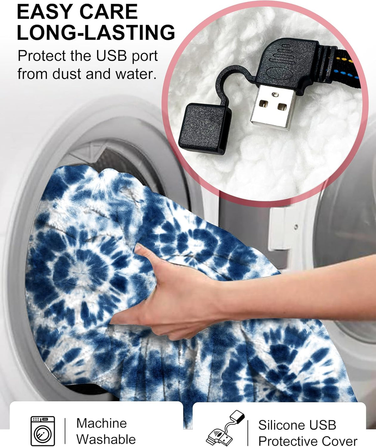 KFUBUO Wearable Heated Blanket Cordless Oversized Hoodie Sweatshirt