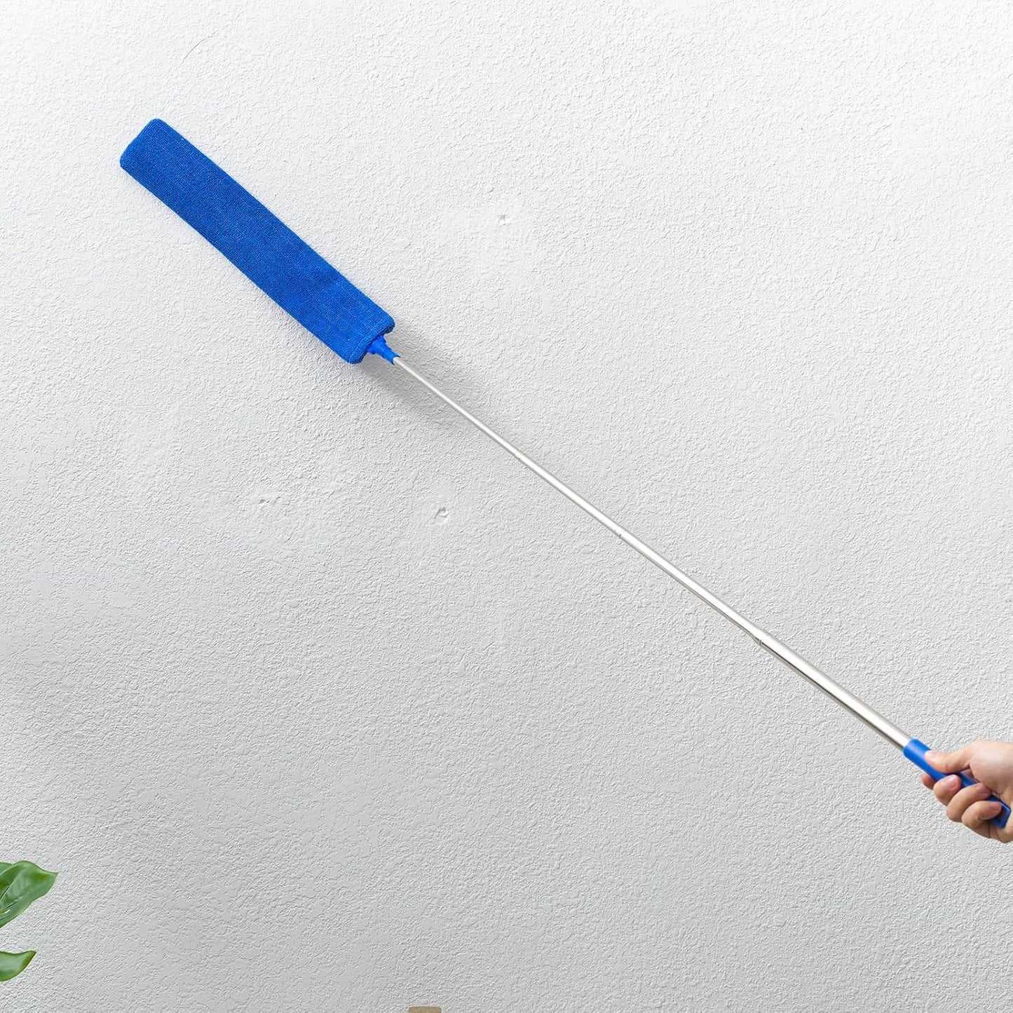 Retractable Gap Dust Cleaner Brush with Long Handle (30 to 100 inches), Cleaning Tools with 3 Microfiber Dusting Cloths, Extendable Duster for Cleaning Under Refrigerator Sofa Couch Bed Furniture