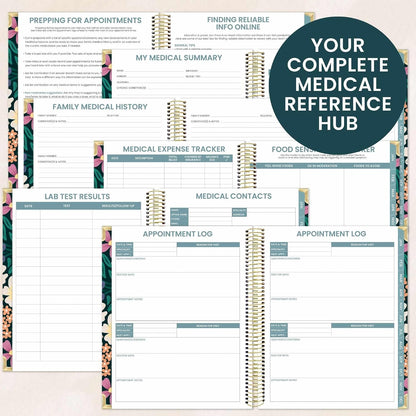 bloom daily planners Undated Chronic Illness Planner & Medical Journal - 12 Month Pain & Symptom Tracker, Mood & Medication Log, Appointment Organizer (7” x 9”) - Chronically Resilient