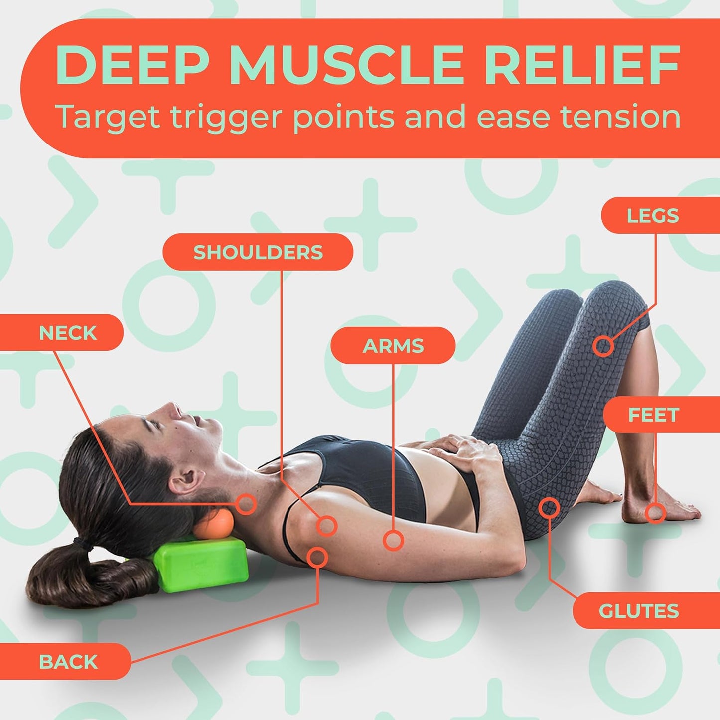 Yoga Deep Tissue Massage Ball Set, Firm Density – 2.9-Inch Myofascial Release Balls for Feet, Back, Neck, Legs & Arms – Trigger Point & Mobility Therapy (2-Pack)