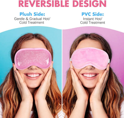 LotFancy Cooling Eye Mask, 2 Reusable Eye Ice Packs for After Surgery