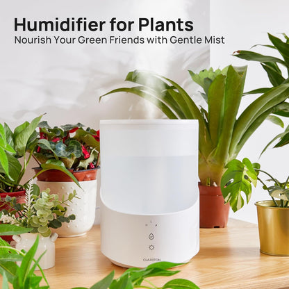 Clarston Humidifiers for Bedroom, 2L Cool Mist Humidifier, 24dB Quiet Sleep