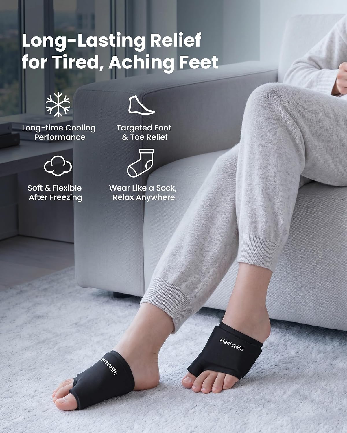 3D Forefoot Ice Pack with Dual-Layer Cooling Gel and Bunion Corrector | Flexible Fit, Enhances Forefoot Cooling, Hot & Cold Therapy, Ball of Foot, Gout Pain Relief, Bunion Hallux Valgus Corrector