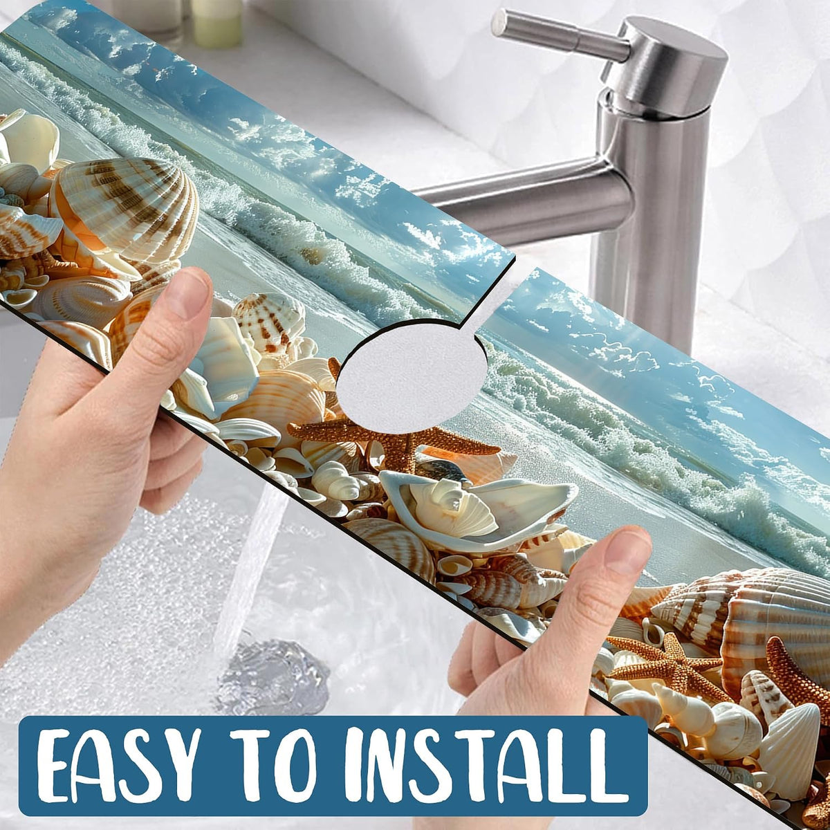 Faucet Mat for Kitchen Sink Absorbent Splash Guard Bathroom 23.5"X5.5"