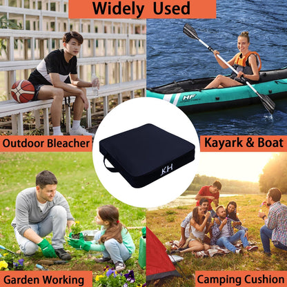 Indoor&Outdoor Chair Cushions, Stadium Seat Cushions for Bleachers, Boat Canoe Kayak Seat, Best for Camping, Bleachers, Sports Events