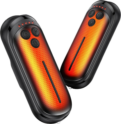 Rechargeable Hand Warmers 2 Pack, 6000mAh Electric Hand Warmer Rechargeable, 2 in 1 Portable Hand Warmers with AI Smart Chips, Outdoor, Hunting, Camping for Family for Christmas