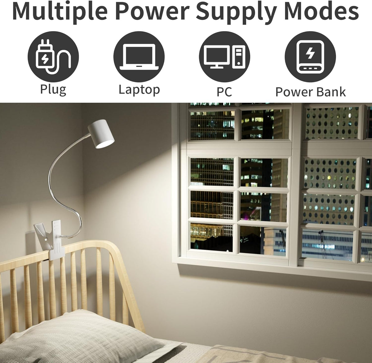 Desk Lamp USB Clip On Light,Book Lights for Reading at Night Clamp Light