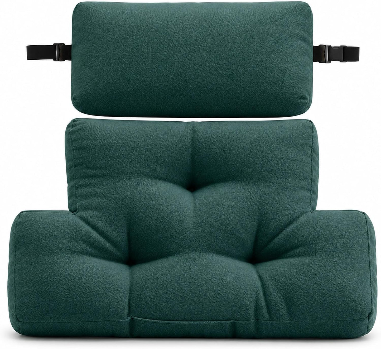 2-Piece Neck Pillow Lumbar Support Cushion for Recliner, Ergonomic High-Density Foam Backrest with Adjustable Headrest, Soft Comfy Back Support for Office Chair, Sofa, Couch, Pain Relief, Beige