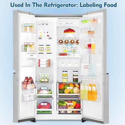 500 Pcs 1×3 Inch Removable Freezer Labels, Waterproof, Oil & Tear Resistant, No Residue Writable Stickers for Food Containers, Jars, Pantry and Meal Prep (Bright-Blank)