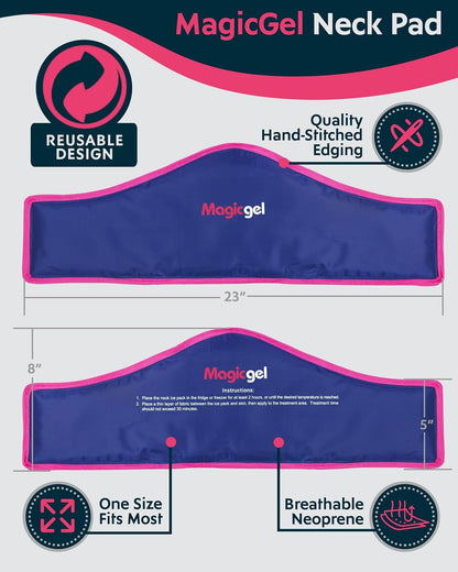 Magic Gel Neck Cooling Tube - Cooling Neck Ring - Reusable Ice Ring Wraps - Necks, Face Ice Coolers - Frozen Cool Wraps, Tubes for Summer Heat, Extremely Hot Weather - 2 Pack, B&W
