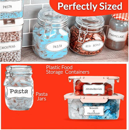 Hybsk Removable Freezer Labels Easy Peel Off - Frozen Food Storage Labels that Leave No Sticky Residue After Use (Type 1)