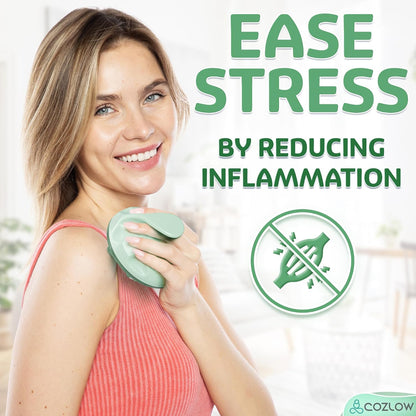Handheld Lymphatic Drainage Massager - May Reduce Appearance of Cellulite | Cozlow manual massage tool w/ 7 rolling balls, helps support lymph system care, promotes healthy circulation & smoother skin