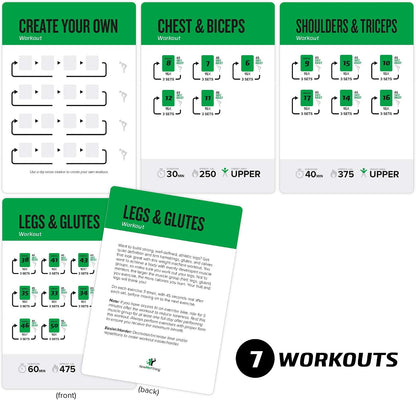 NewMe Fitness Pilates Workout Cards, Instructional Fitness Deck for Women & Men, Beginner Fitness Guide to Training Exercises at Home or Gym