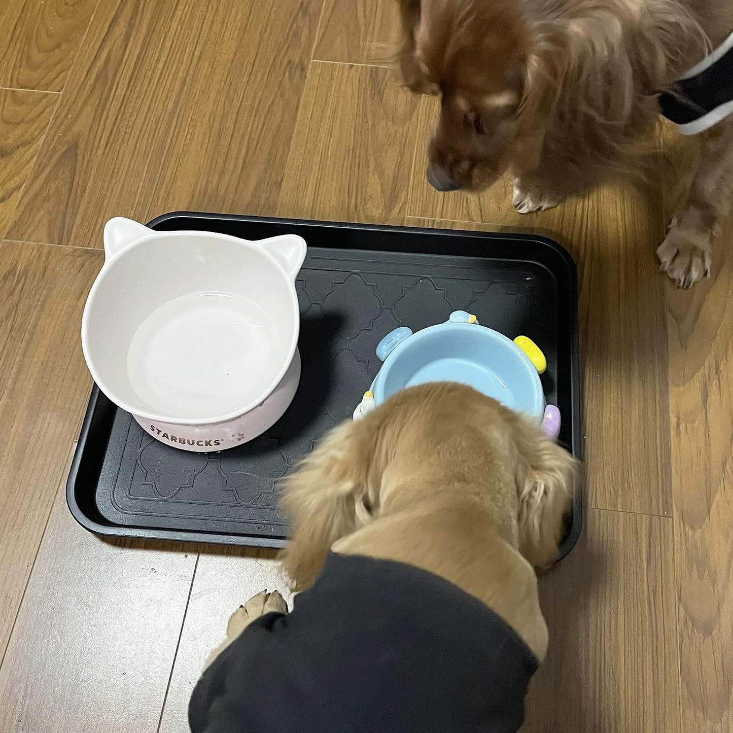 WATANIYA PET Boot Tray for Entryway Indoor, Heavy Duty Shoe Mat Tray 2 Packs, 16.7"x12.8" Waterproof Shoes Trays with Raised Edge, Outdoor Multi-Purpose Mats for Boots, Garden, Pets