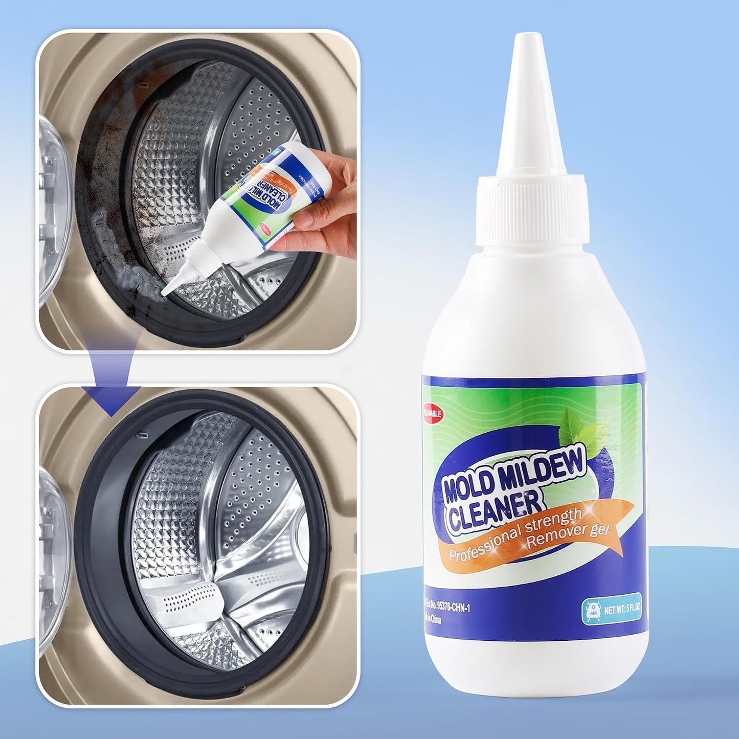 GELIVABLE Mold Mildew Cleaner Gel Household Cleaner for Wall Tiles Grout Sealant Bathroom Cleaning Home Kitchen Sinks Cleaning - 8 Fl.Oz(Pack of 1)
