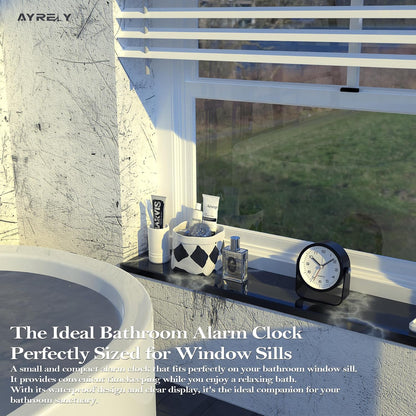 AYRELY® 3.5" Small Analog Travel Alarm Clock, Battery Operated Desk Clock