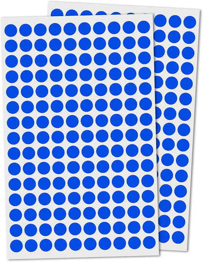 3000 Pieces, Small Colored Dot Round Stickers Labels - 10 Colors, 0.375"