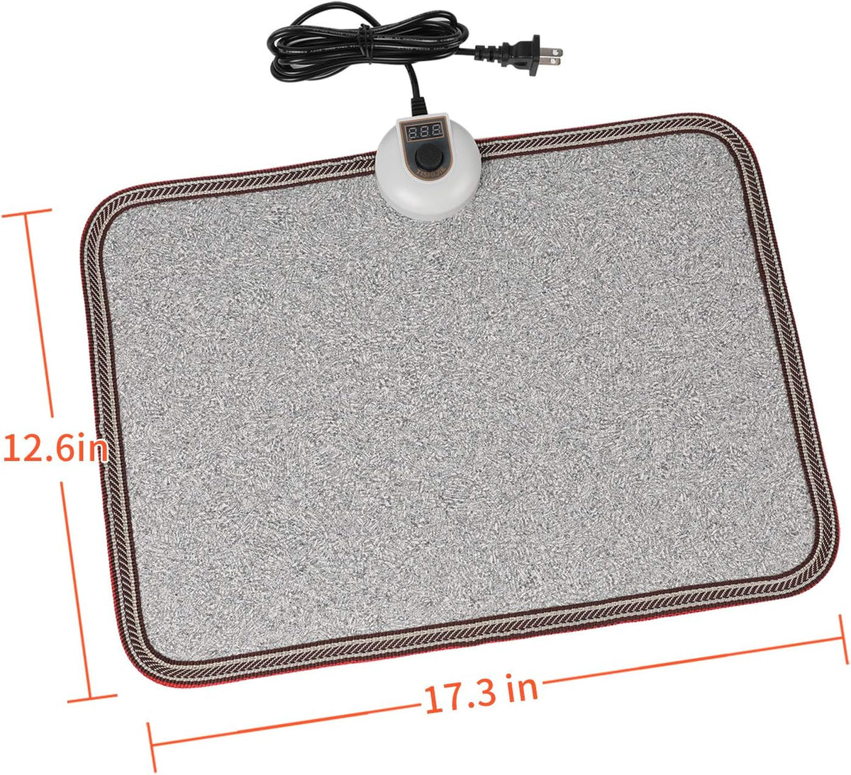 Electric Heated Floor Mats - AC 110V Foot Heater, Heated Foot Warmer Mat Under Desk for Office and Home (Black)