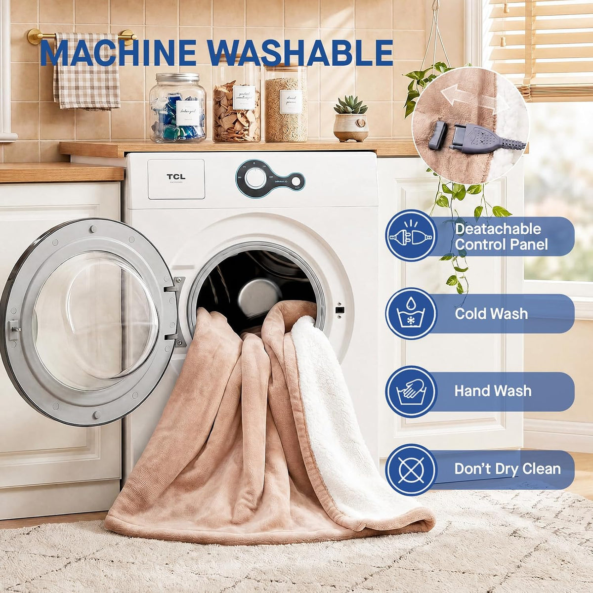 Sealy Electric Blanket Throw 50×60, Flannel to Sherpa, Charcoal