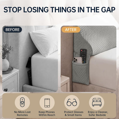 Bed Wedge Gap Filler, Wedge Pillow for Headboard Gap, King Size
