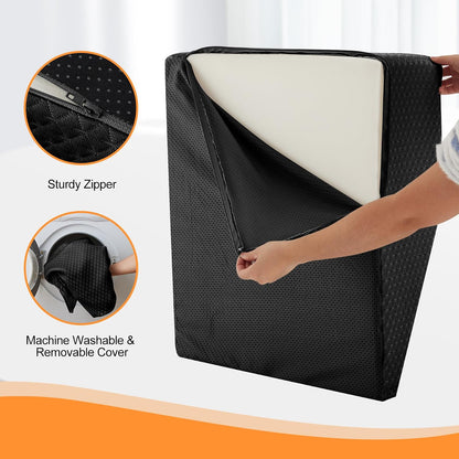 Ruqmuis Leg Elevation Pillow for After Surgery, 10inch Foam Leg Elevating Pillow for Swelling and Blood Circulation, Leg Wedge Pillow for Sleeping, Knee Pillow for Knee Hip Ankle Pain Relief, Velvet
