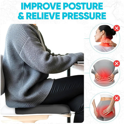 FORTEM Seat Cushion, Office Chair Cushion for Tailbone Sciatica Pain Relief