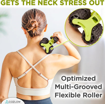 COZLOW Dual Sided Muscle Roller - Cellulite Massager for Arms and Legs - Flexible Massage Tool - Effective Sculpting Massage for Thighs, Butt
