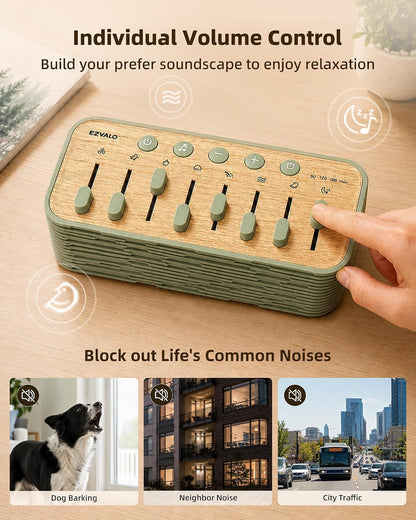 Sound Machine for Sleep, 255+ Natural White Noise Sound Combinations