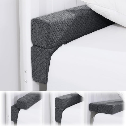 Flodable Pillow for Headboard Gap,Bed Gap Filler Queen Size,Adjustable Bed Wedge Pillow for Headboard,Rectangular Bed Gap Filler,Foam Mattress Gap Filler(Gray,Queen)