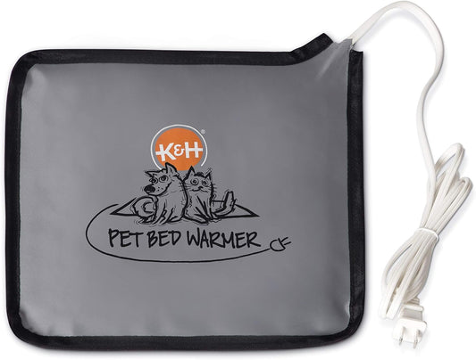 K&H Pet Bed Warmer, Safety Listed, Cat Heating Pad, Small 10.25x9.25in Gray | Create Your Own Heated Cat Bed with The K&H Warmer, Waterproof Indoor Heated Warming Pad Insert, Smart Automatic Temperature