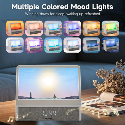 Sunset Alarm Clock，Natural Wake-Up Light White Noise Machine