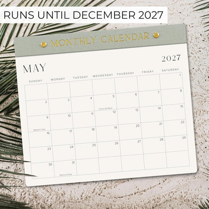 Beautiful 2026-2027 Magnetic Fridge Calendar - Runs June 2026 to Dec 2027 | The Perfect Monthly Refrigerator Paper Calendar for Easy Organizing - Runs from June 2026 Until December 2027