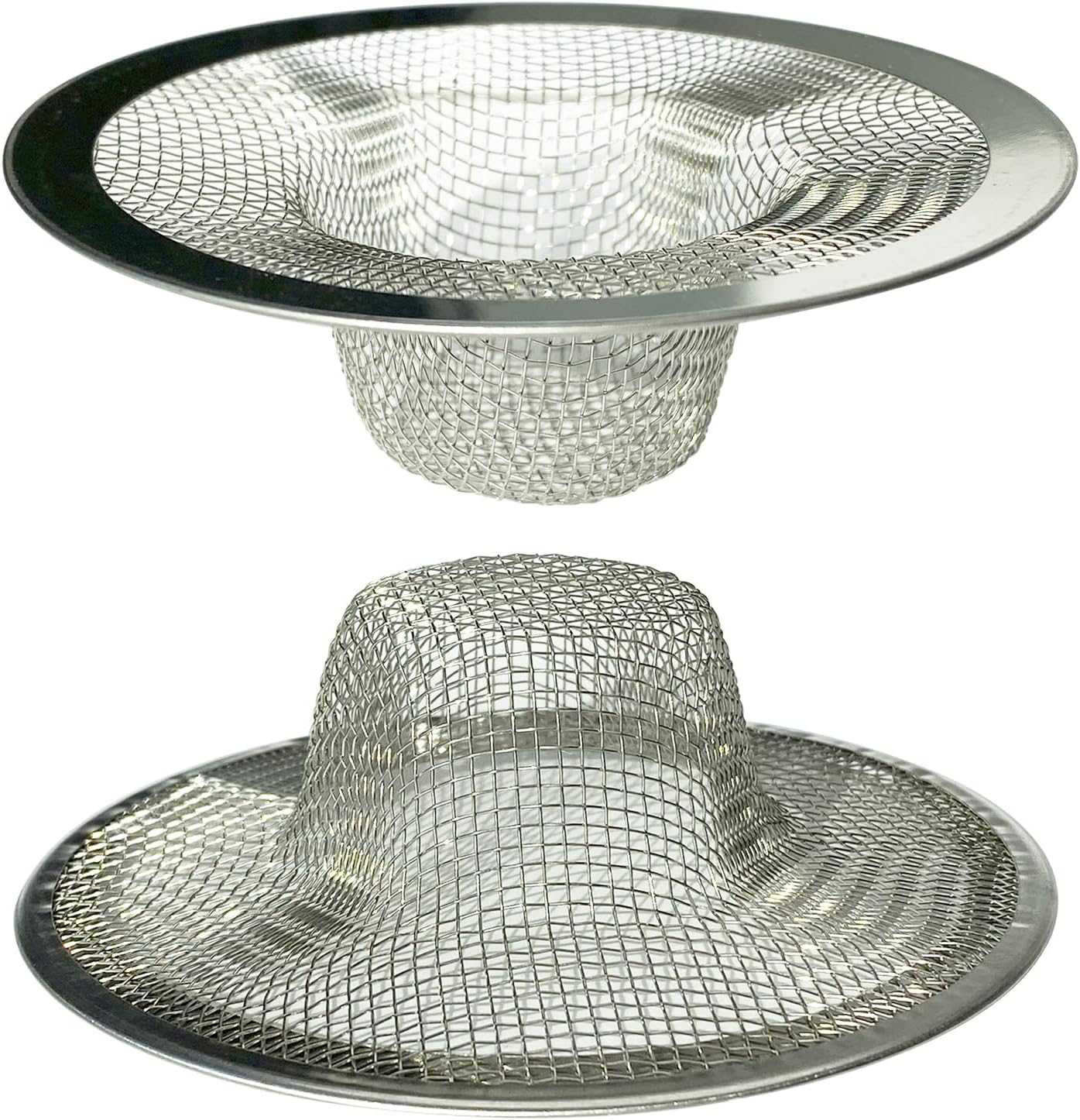 Sink Strainer,Drain Hair Catcher for Bathroom Bathtub Drains(2.75" / 1") | Bathroom Sink Drain Strainer,2PCS Drain Mesh Baskets for Laundry, Mop Pool, RV Sink