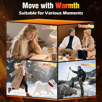Electric Hand Warmers Rechargeable 2 Pack, Magnetic AI Hand Warmers with LED Display & 4 Levels, Portable Pocket Heater, Gifts for Christmas, Camping, Golf, Raynauds, Hunting, Women & Men