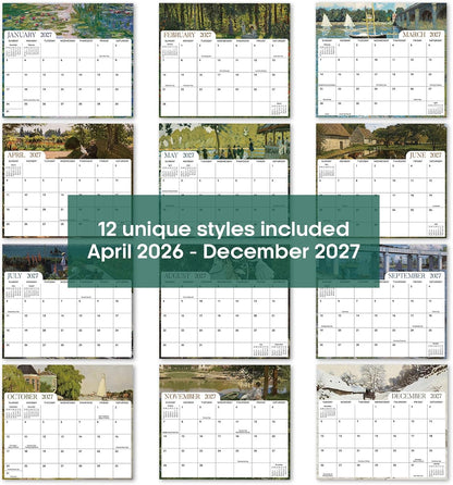 2026-2027 Magnetic Calendar for Refrigerator, Apr 2026-Dec 2027 | 21-Month Fridge Calendar 2026-2027 for Home Planning, Scheduling and Easy Organization, Greenery