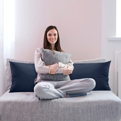 Utopia Bedding Full Body Pillow for Side Sleeper, White Long Pillow for Bed | Large Body pillows for Adults, Plush Support, Pregnancy Pillow Insert for sleeping, helps maintain body contour, 20x54 inches
