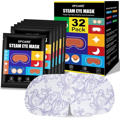 XPCARE 32 Pack Steam Eye Mask Disposable for Dry Eyes Cornea Care-Unscented