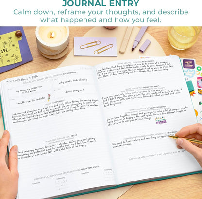 Clever Fox Mental Health & Anxiety Journal CBT Prompts 5.8x8.3 Lavender