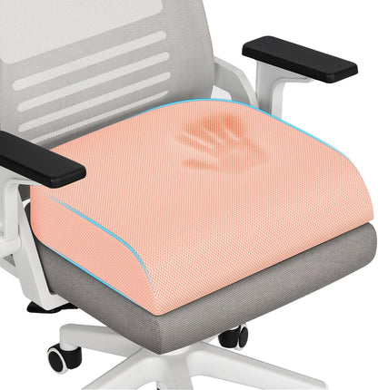 TranquilRelax Memory Foam Seat Cushion for Office Chair, 3-Inch, Black